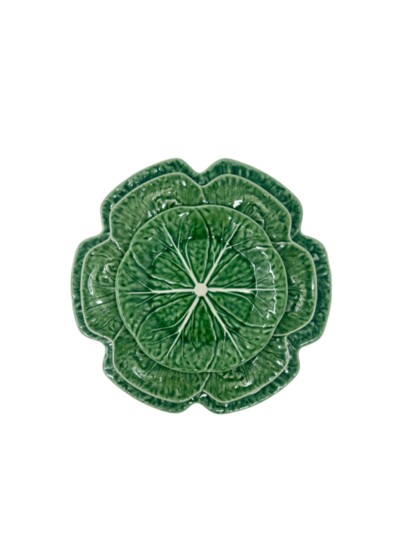 Portuguese majolica-style lettuce ware. Dishwasher and microwave safe. Charger, $69; Dinner Plate, $39; Salad Plate, $30, CLEMONTÍN, info@clemontinshoppe.com