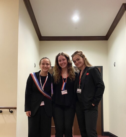 Cece Bartin, Anna Chellis, Maddie Rowan at Girls State