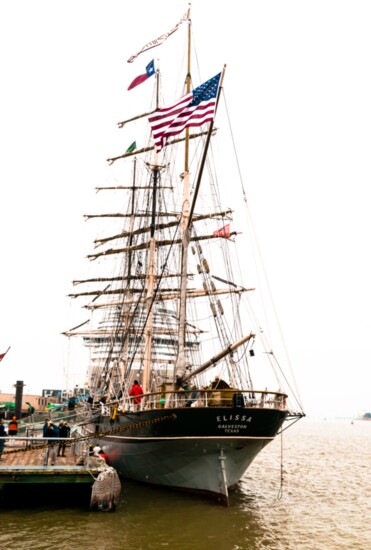 The tall ship Elissa at Galveston Island
