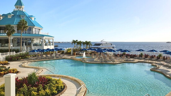 The Everglades pool at Sanibel Harbour Marriott Resort & Spa is an expansive luxury.