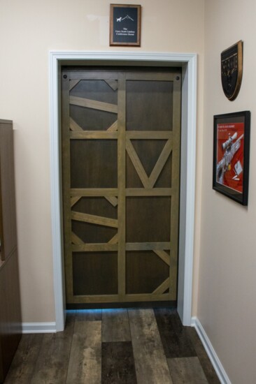 Custom pocket doors made by Tellico Village Woodworker's Club 