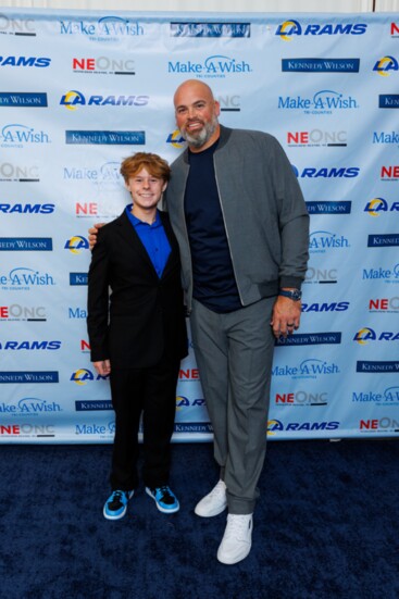 Make-a-Wish: Andrew Whitworth and Malakai Carey Photo Credit: Frank Salas