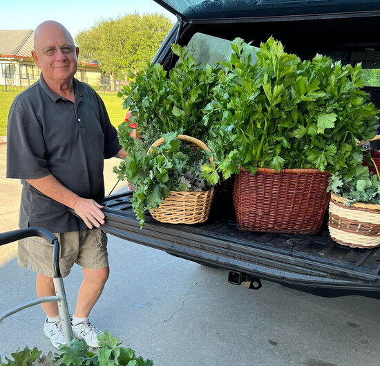 Ken Grau with Garden Harvest