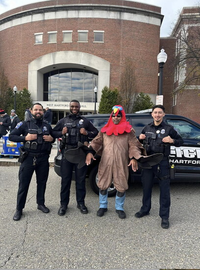 Each November the West Hartford Police hold a holiday food drive. 
