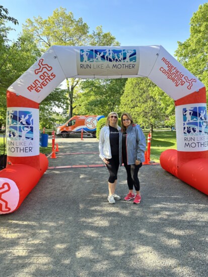 Karla and Sally at the finish line. 