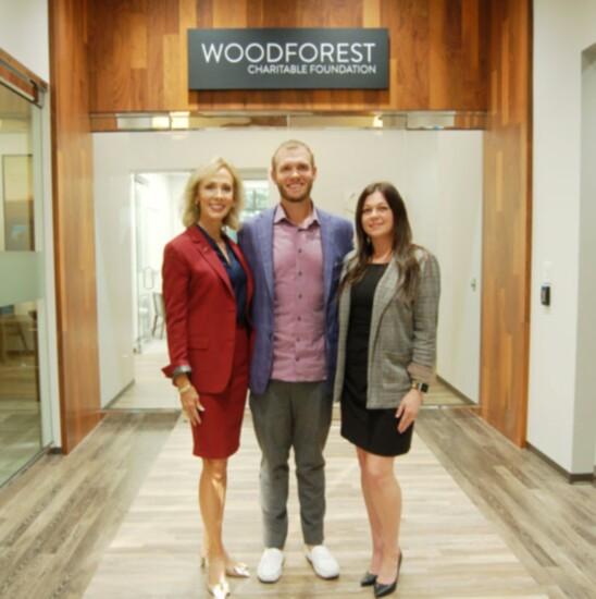 Woodforest Charitable Foundation (From left): Kim Marling, Executive VP; Charlie Marling, CFO & Treasurer; and Amy Sechelski, Office Manager 