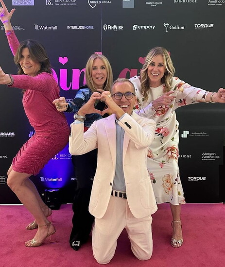 The founders of Pink Aid at their marquee event in 2024.