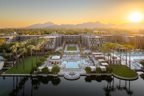 The Grand Hyatt Scottsdale Resort from above. Courtesy of Grand Hyatt Scottsdale Resort.