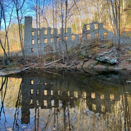 The remains of an old mill in the town's Cotton Hollow section. Photo courtesy of GHS.