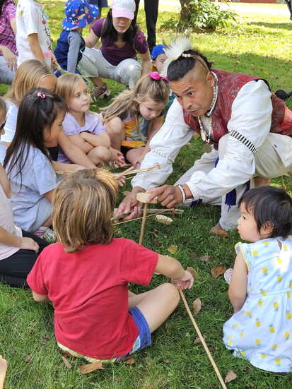 The Glastonbury Historical Society hosts a Revolutionary Day event that includes teaching about local indigenous people who lived here. Photo courtesy of GHS.