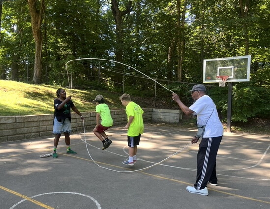 Adults and kids take part in the fun at Glenbrooke. 