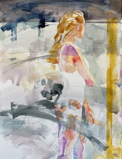 Anticipation painting by Andrea Merican