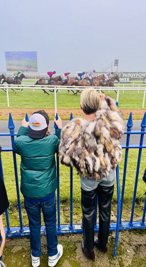 The author at Ireland’s premier racecourse in Leopardstown for The Christmas Festival.