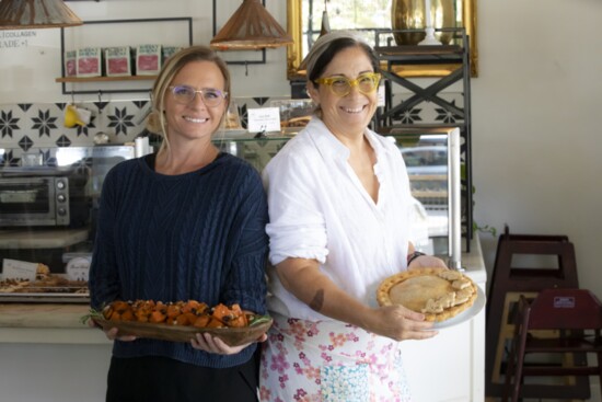 Dessert options range from organic apple pie garnished with hand carved pastry leaves, pumpkin pie, pumpkin cream cheese roll and more!