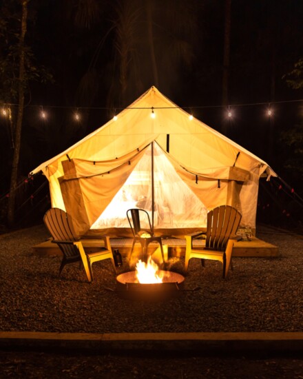 Glamping under the stars.