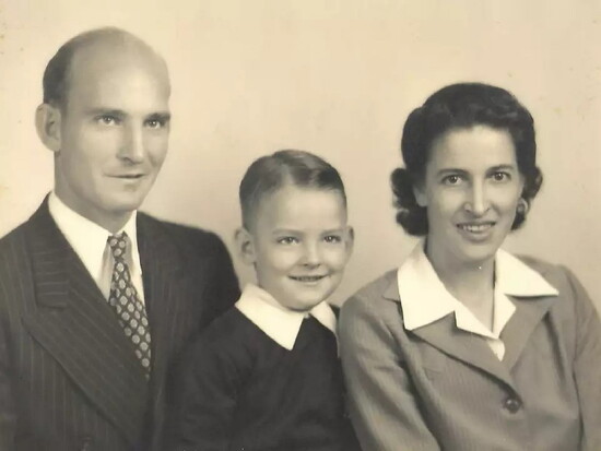 A young Robin Montgomery dreams of his future. His parents James Troy "J.T. or Jimmie" and Joy Ham Montgomery, both worked in Conroe's school system. 