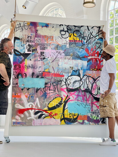 Executive Director Duvian Montoya and Jahmane West (a Korry Fellow Artist). Photo by Dennis Bradbury.