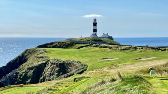 Lighthouse at the tip of Old Head Golf Links.