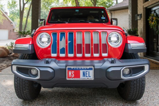 Nelda's jeep shows her love for Texas!