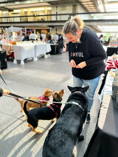 Ruth Kiser holding court with three of her best friends