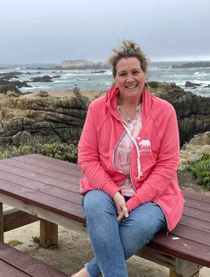 Ruth Kiser relaxing at the beach