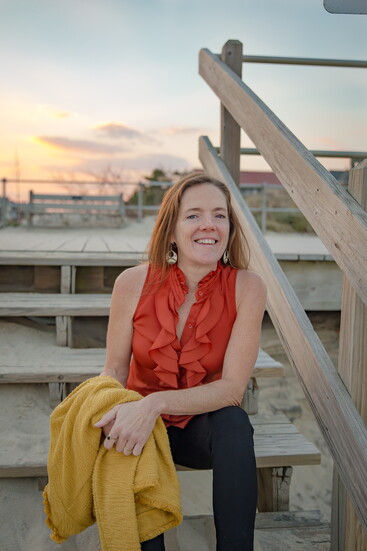 Kimberly Kubicke at the beach in Asbury Park