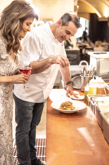 Piccolo Sogno’s kitchen with chef Tony Priolo