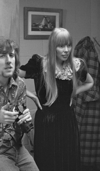 1969 Graham & Joni Backstage At Queens College (NYC) Photo By Joel Bernstein