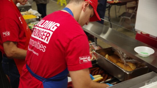 Volunteer Serves Lunch