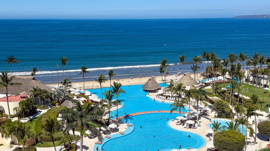 Not Perched on the northern rim of Banderas Bay, where the Sierra Madre Mountains rise in quihing but pools and ocean await at The Grand Velas Riviera Nayarit.