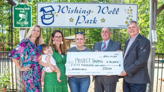 Wishing Well Park receives a donation from the Salisbury Homeowners Association.