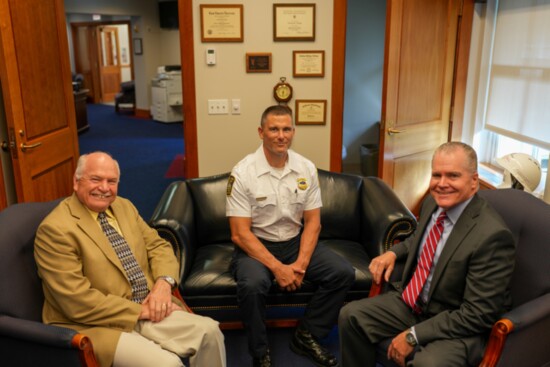 Mayor Dennis Clough, Chief Bielozer, Michael Maloney