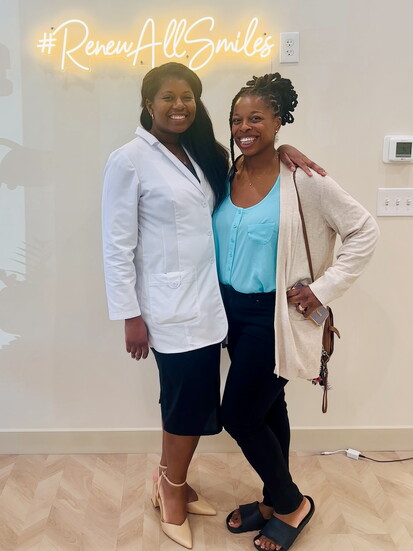 Dr. Harriott with Patient Christine Vanhorne-Selby 