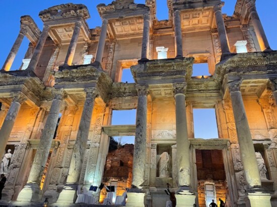 Evening View of the Library in Ephesus