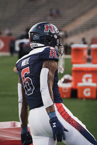 Houston Roughnecks running back Zaquandre White. 