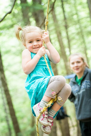 TimberNook founder Angela Hanscom decries the decline in children's outdoor play as their screen time has increased. Photo: TimberNook