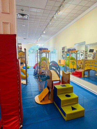 Kids enjoy spending time at Gymboree.