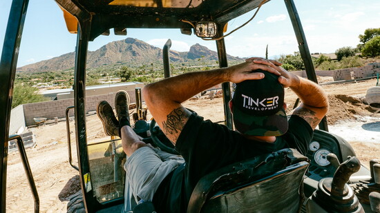 Erik Tinker on a Mummy Moutain job site