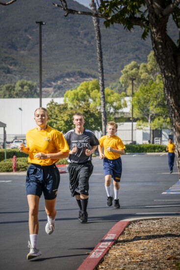 Sea Cadets wear uniforms and work as a team in a disciplined environment. 