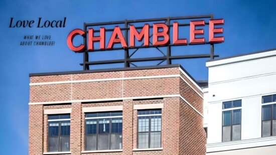 One of the distinctive landmarks in Chamblee is the giant sign on top of The Oliver.