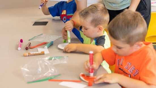 Children enjoy interactive activities at the Hive.