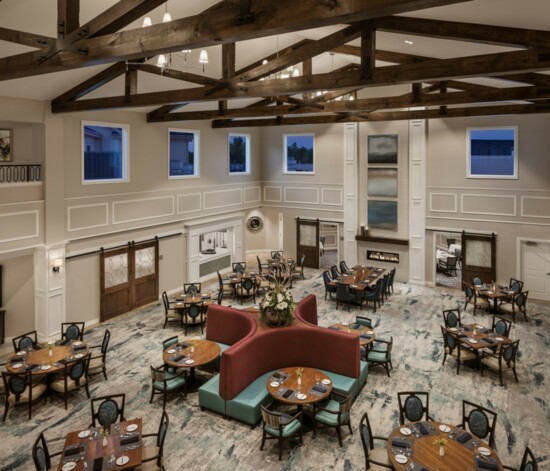 The plus second-floor dining room at HarborChase