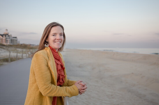 On the beach with Kimberly Kubicke