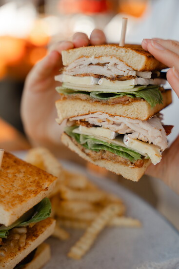 Buttermilk Ranch-TN Apple Whiskey Turkey Club featuring Corsair Triple Smoke