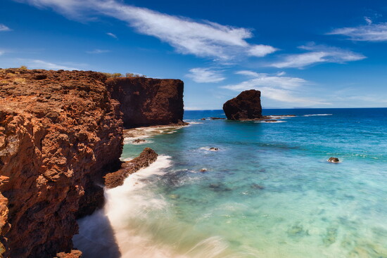 Sweetheart rock on Lanai, Hawaii 
