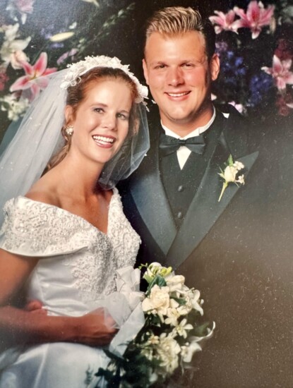 Johnjay and Blake Van Es on their wedding day