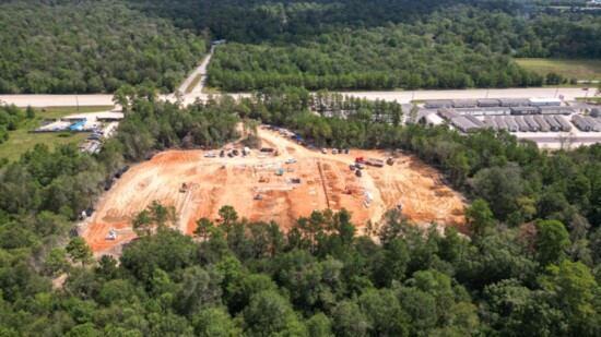 Aerial view of progress as of August 2024