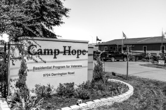 The entrance to Camp Hope, where healing begins.