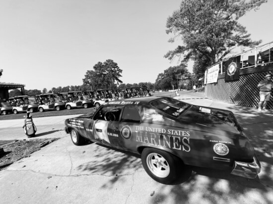 Corporal Claudio Patiño IV's car at the Nux4Life Golf Tournament