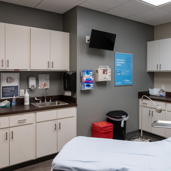 CareNow treatment rooms provide a comfortable environment for patients.